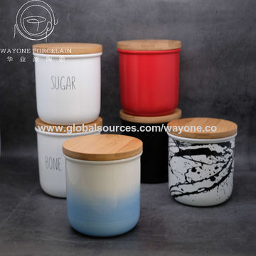 Buy Wholesale China Flour Coffee Sugar Tea Ceramic Canister Set