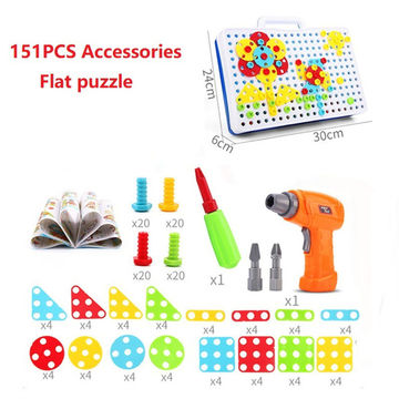 Building blocks DIY educational set drilling assembly toy kids DIY toy ...