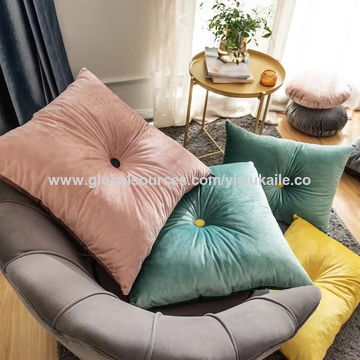 Buy Wholesale China Modern Luxury Pillow Cushion Middle Button Europe Sofa Cushion Cover Decorative Pillow Case & Decorative Pillow Covers at USD 1.5 | Global Sources