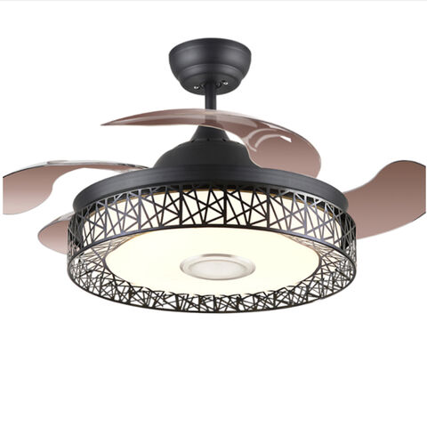 Ventilateurs de plafond modernes sans pales avec télécommande, lampe LED design avec ventilateur caché
