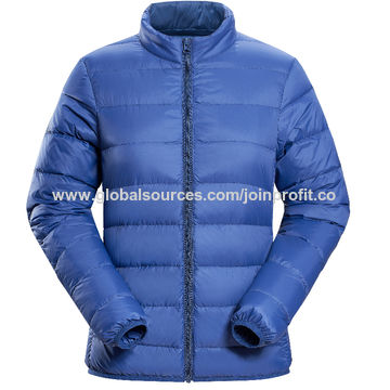 Rrive Mens Warm Quilted Lightweight Packable Stand Collar Down Jacket 