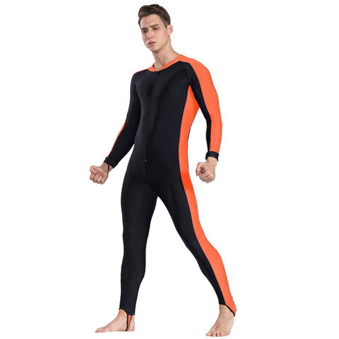 UPF 50+ Diving One Piece Long Sleeve Rash Guards Swimwear