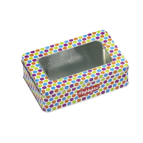 Bulk Sale Tinplate Rectangle Boxes Custom Print Large Hinged Lid