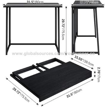 Non-Assembly Small Folding Computer Desk Home Office Desk Foldable 