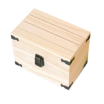 Lid Unfinished Wood Recipe Box, Unfinished Wooden Storage Box With Lid