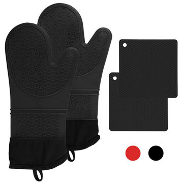 Guantes de silicona para horno de cocina de alta calidad, resistentes a altas temperaturas, para protección al asar for sale at factory direct price