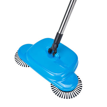 3IN1 Hand Push 360° Spin Broom Sweeper Cleaner Floor Cleaning Mop Household 
