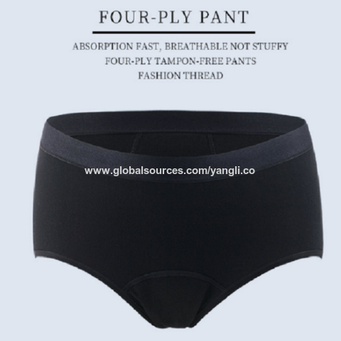Buy Wholesale China Women Absorption Menstrual Panties Water Resistant Leak  Proof Panties Reusable Period Panties & Women's Sanitary Menstrual Reusable  Pants at USD 3.5