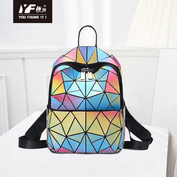 Holographic Geometric Color Changing Backpack 