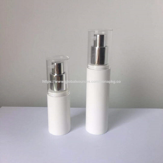 15 ml 30 ml PP Airless-Flasche mit Aluminium-Pumpenkopf für Essenz-Flaschenverpackung