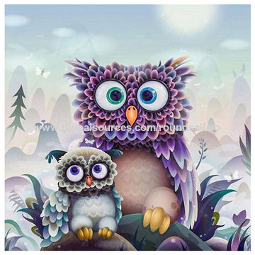 Factory Wholease and Retailer 5D DIY Owl Special Shaped Diamond