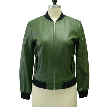 Ladies pu outlet jacket