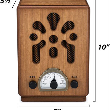 Classic Wooden Vintage Retro Style Clearclick Retro Am/Fm Radio With Bluetooth 