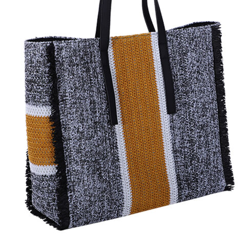 Luxuriöse Stroh-Handtasche für Damen, schräger Schultergurt, Strandmode, Übernachtversand for sale at factory direct price