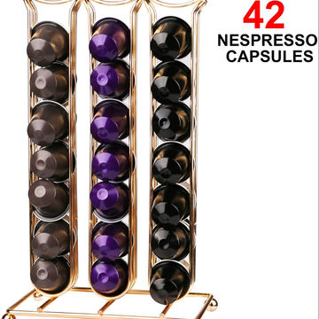 42pcs Gold Metal Capsule Vertuo Pod Holder With Storage Basket - Explore  China Wholesale Coffee Capsule Holder and Nespresso Vertuo Pod Holder,  Nespresso Capsule Holder, Nespresso Pod Holder