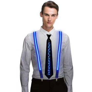 Buy Wholesale China Led Embroidery Necktie Adjustable Up Tie Novelty Necktie Party Glow Neck Tie & Light Up Tie at USD Global Sources