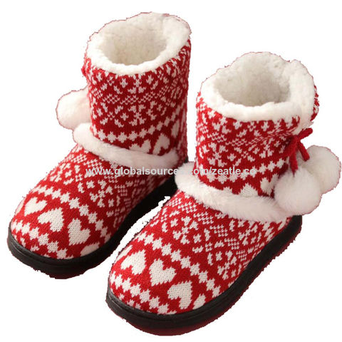 Overgang Hollow sfære Buy Wholesale China Women Indoor Slipper Boots For Ladies Girls With  Knitted Upper And Pom Poms & Slipper Boots at USD 4.55 | Global Sources