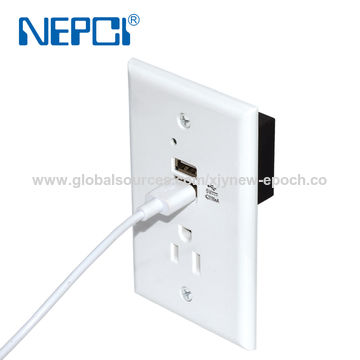 Buy Wholesale China Us Standard Tr Power Outlet With Dual Usb Socket Etl  Listed Xjy-usb-15b 5v 2.1a Pc Flame Retardant & Usb Outlet Socket at USD  3.95