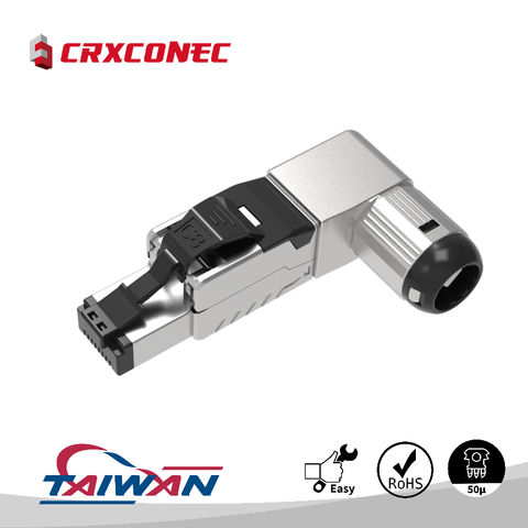 Buy Standard Quality Taiwan Wholesale Poe Type Iii Cat.8 Five Angled Stp  Tool-less Rj45 8p8c Termination Plug Direct from Factory at Crxconec  Company Ltd