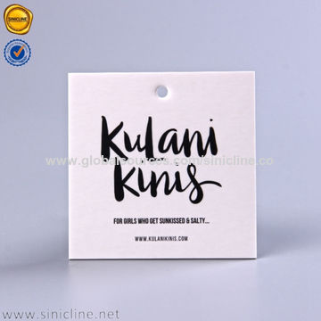 Sinicline Luxury Bespoke Black Hang Tags Garment Logo Tags - China