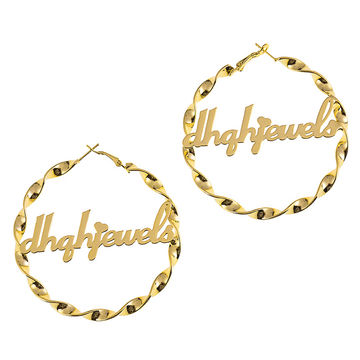 Big Stainless Steel Hoop Earrings 