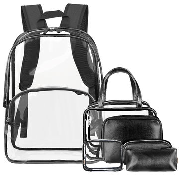 Sac a 2024 dos transparent noir