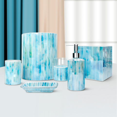 mosaic tile bathroom accessories