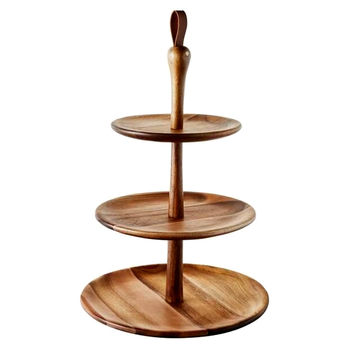 Wooden Cake Stand 3 Tier Curved Plate, 3 Tier Wooden Cake Stand Australia
