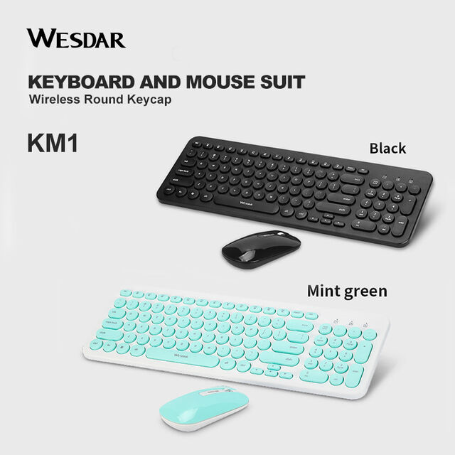 Conjunto de Teclado e Mouse Sem Fio, Combo de Escritório / Aparência Atraente, Longa Vida Útil