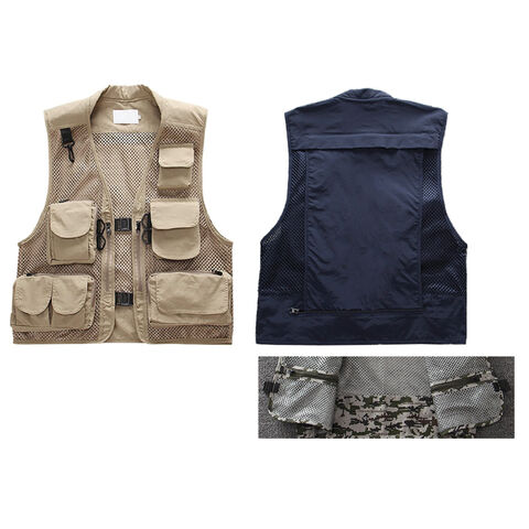 Buy Hong Kong SAR Wholesale Unisex Outdoor Fishing Vest With Multi-pockets.  Made Of Quick-dry & Breathable Nylon Fabric. & Unisex Outdoor Fishing Vest