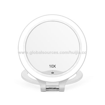 travel magnifying lighted makeup mirror