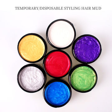 Buy Wholesale China Private Label Natural Hair Products 7 Colors Edge  Control Matte Hair Clay Temporary Hair Color Wax & Hair Color Wax at USD   | Global Sources