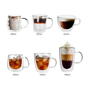 Buy Wholesale China 300ml Double Wall Insulated Glasses Espresso
