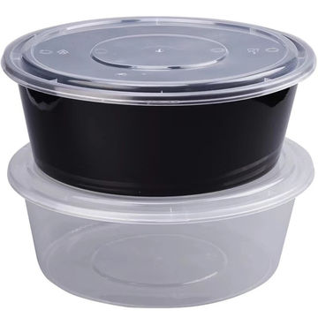Black Microwavable Food Container with Lid Bento Box Thickening Lunch Takeout ！
