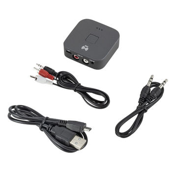 Car Off-Road DC5V USB Port Adaptor Bluetooth 3.5mm AUX Music Receiver Kit Black