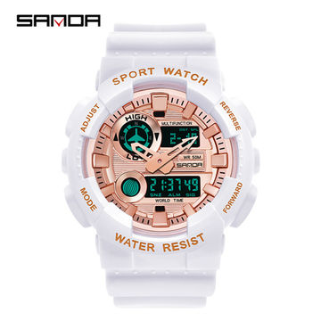 Buy Wholesale China Sanda Sport Men's Watches Dual Display Digital Quartz  Wristwatch Casual Military Watches Men Waterpr & Watch Digital Led Big at  USD 7.5 | Global Sources