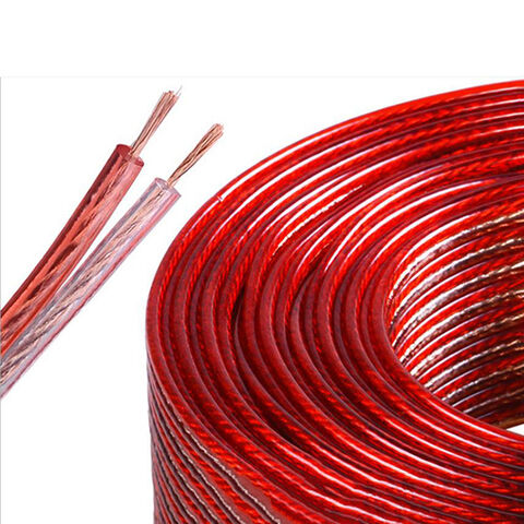2 Core Low Noise Transparent Or Red And Black Parallel Ribbon Monitor Audio  Ofc Speaker Cable - Expore China Wholesale Speaker Cable and 2 Core Speaker  Cable, Transparent Cable, Audio Cable