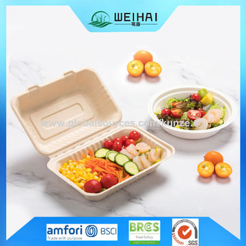 Biodegradable container take away bagasse food container,sugarcane ...