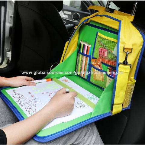 Tablette Voiture Repliable Avec Porte-gobelet - Plateau Pour Siège Auto Voyage Et Camping