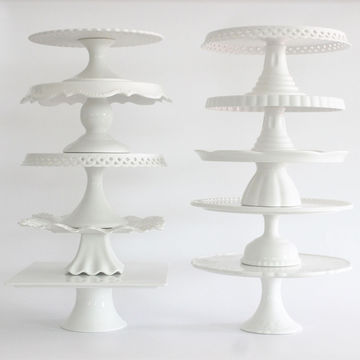 Handmade Ceramic Lace-Patterned Cake Stand