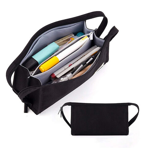 Pencil Pen Case, Durable Pen Pouch With Big Capacity, Minimalist Portable  Stationery Bag With Handle Pencil Bag Pouch Box Organizer Cases For Office S