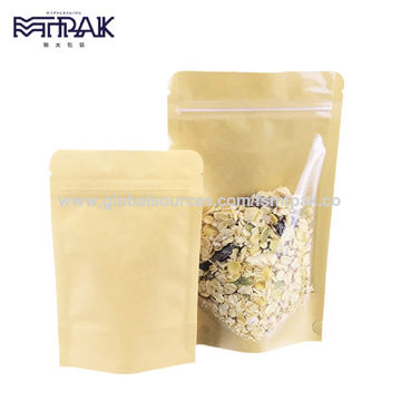 Food Safe Packaging Bags, Zipper Bags with Clear Plastic Window and Handle