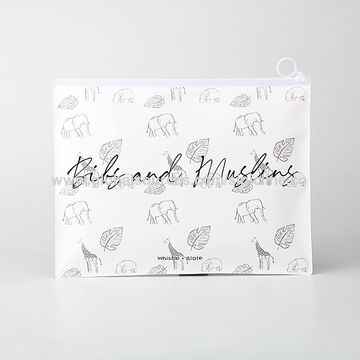 white zip lock pouch