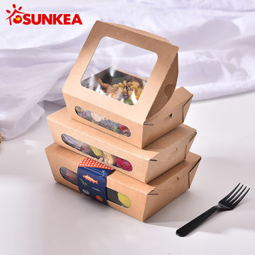Buy Wholesale China Kraft Salad Boxes,eco Friendly Kraft Paper Chinese ...