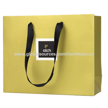 Buy Wholesale China Printed Custom Small Logo Paper Packaging Gift Bags  Luxury Shopping Paper Bags & Luxury Shopping Paper Bags at USD 0.65