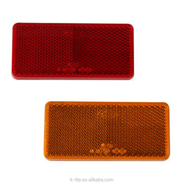 Trucks Trailer Safety Spoke Reflective Quick Mount Custom Accessories Adhesive Reflector for Cars Stick-on Rectangular Reflectors Red, 2 PCS Boat Bicycle and Bike Motorcycle 