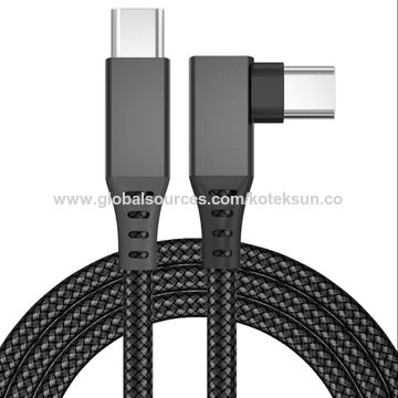 10ft Link Cable for Oculus Quest 2 & Quest 1 for PC Gaming & Charging   High Speed Data Transfer & Fast Charger Cord 90 Degree Angled Type C USB3.2  Gen1 to