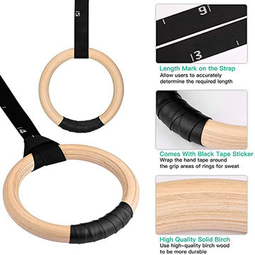 Gymnastic Rings Portable Exercise Rings Kit Grossfit Shoulder Strength Equipment 