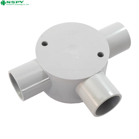 Caixa de Junção em T para Eletroduto de PVC com 3 Entradas de 20-25mm para Conexão de Sistema Solar for sale at factory direct price