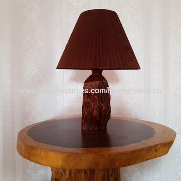 Viet Nam Engraved Wood Table Lamp, Global Direct Table Lamps